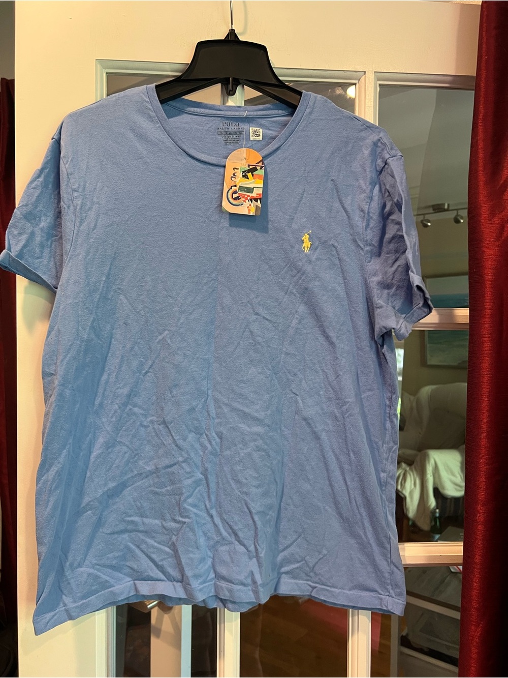 Polo by Ralph Lauren Light Blue Short Sleeve Crewneck Tee with Yellow Pony